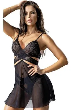 MAPALÉ Ensemble Lingerie 2 En 1 Nuisette Sexy & 2 Pièces 12 MAPALÉ Ensemble Lingerie 2 En 1 Nuisette Sexy & 2 Pièces -Promos Body lingerie Magasin lingerie sexy 2 en 1 nuisette noir avec soutien gorge et string mal7489blk 4