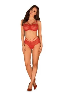 Obsessive Ensemble Loventy Rouge -Promos Body lingerie Magasin loventy ensemble 2 pcs rouge 4