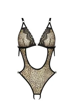 Anaïs Lucky | Body Léopard Ouvert -Promos Body lingerie Magasin lucky body ouvert leopard 3