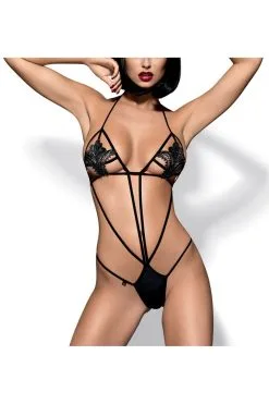 Obsessive Luiza - Body Noir Ajouré -Promos Body lingerie Magasin luiza body noir 2