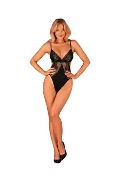 Obsessive Body Noir En Dentelle "Maderris" -Promos Body lingerie Magasin maderris body noir 2