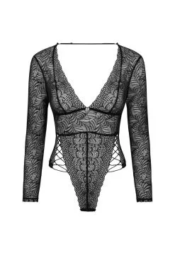 Body Noir En Dentelle "Merlys" - Obsessive -Promos Body lingerie Magasin merlys body noir 4