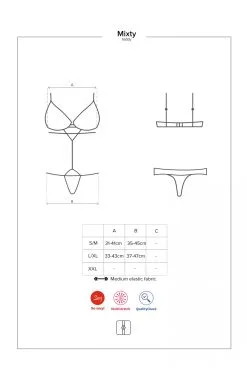 Obsessive Mixty Body Noir -Promos Body lingerie Magasin mixty body noir 6