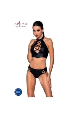 Passion Lingerie Nancy | Ensemble Cuir Noir