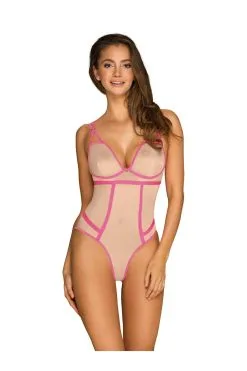 Body Nudelia Obsessive - Couleur Nude & Rose Fluo