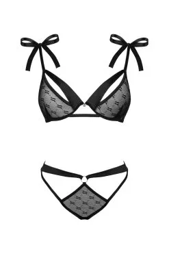 Obsessive Obsessivia | Ensemble Noir échancré -Promos Body lingerie Magasin obsessivia ensemble 2 pcs noir 6