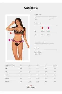 Obsessive Obsessivia | Ensemble Noir échancré -Promos Body lingerie Magasin obsessivia ensemble 2 pcs noir 8