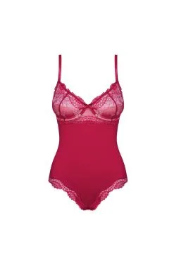 Obsessive Body Rosalyne Couleur Cerise -Promos Body lingerie Magasin rosalyne body cerise 2