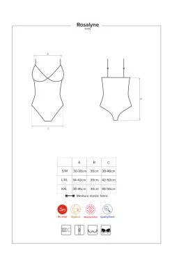 Obsessive Body Rosalyne Couleur Cerise -Promos Body lingerie Magasin rosalyne body cerise 4