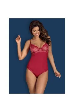 Obsessive Body Rosalyne Couleur Cerise -Promos Body lingerie Magasin rosalyne body cerise 5