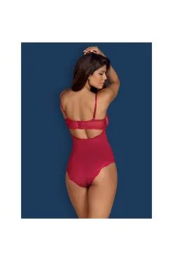 Obsessive Body Rosalyne Couleur Cerise -Promos Body lingerie Magasin rosalyne body cerise 6