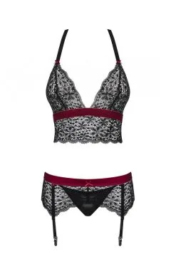 Obsessive Rossita - Ensemble Noir 3 Pcs -Promos Body lingerie Magasin rossita ensemble 3 pcs noir 4