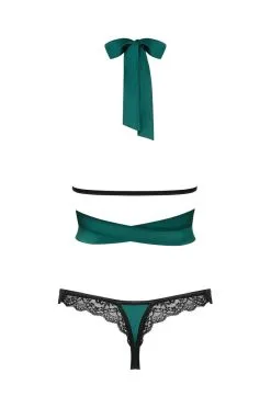 Obsessive Ensemble Sensuelia En Vert Émeraude -Promos Body lingerie Magasin sensuelia ensemble vert 3