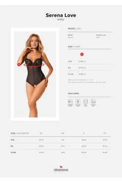 Obsessive Body String Ouvert Noir | Serena Love -Promos Body lingerie Magasin serena love body ouvert noir 6