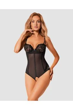 Obsessive Body String Ouvert Noir | Serena Love -Promos Body lingerie Magasin serena love body ouvert noir 7