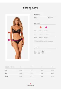 Obsessive Ensemble Serena Love - Lingerie Charmante -Promos Body lingerie Magasin serena love ensemble noir 6
