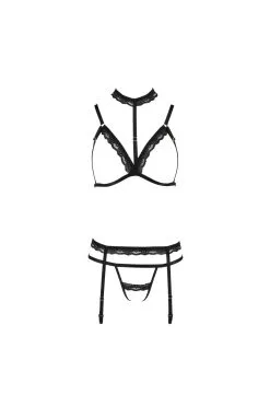 Passion Lingerie Shelly - Ensemble Noir 3 Pcs -Promos Body lingerie Magasin shelly ensemble 3 pcs noir 2