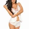 Beauty Night Sonia | Ensemble Blanc 2 Pcs