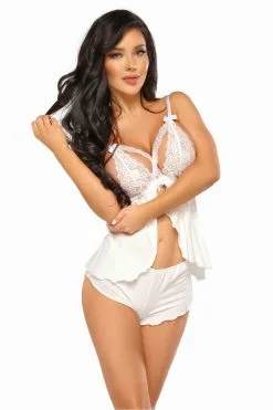 Beauty Night Sonia | Ensemble Blanc 2 Pcs