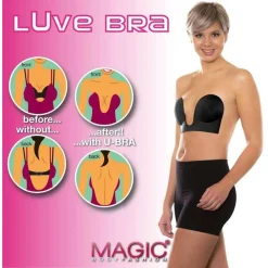 Magic Body Fashion Soutien Gorge Adhésif Decolleté U -Promos Body lingerie Magasin soutien gorge adhesif decollete u 1 2