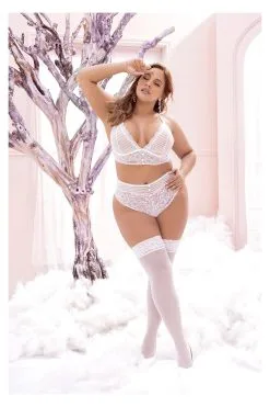 MAPALÉ Ensemble Blanc Grande Taille