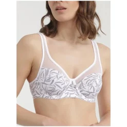 Soutien Gorge Dim Generous Coton Bio Feuilles Pastel