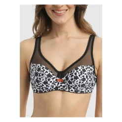 Soutien Gorge Dim Generous Imprimé Fleurs Noires