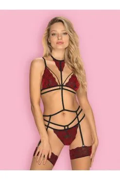 Obsessive Sugestina | Ensemble Bordeaux 3 Pcs -Promos Body lingerie Magasin sugestina ensemble 3 pcs bordeaux 2