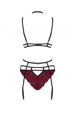 Obsessive Sugestina | Ensemble Bordeaux 3 Pcs -Promos Body lingerie Magasin sugestina ensemble 3 pcs bordeaux 7