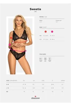 Obsessive Sweetia | Ensemble Noir 2 Pcs -Promos Body lingerie Magasin sweetia ensemble 2 pcs noir 6