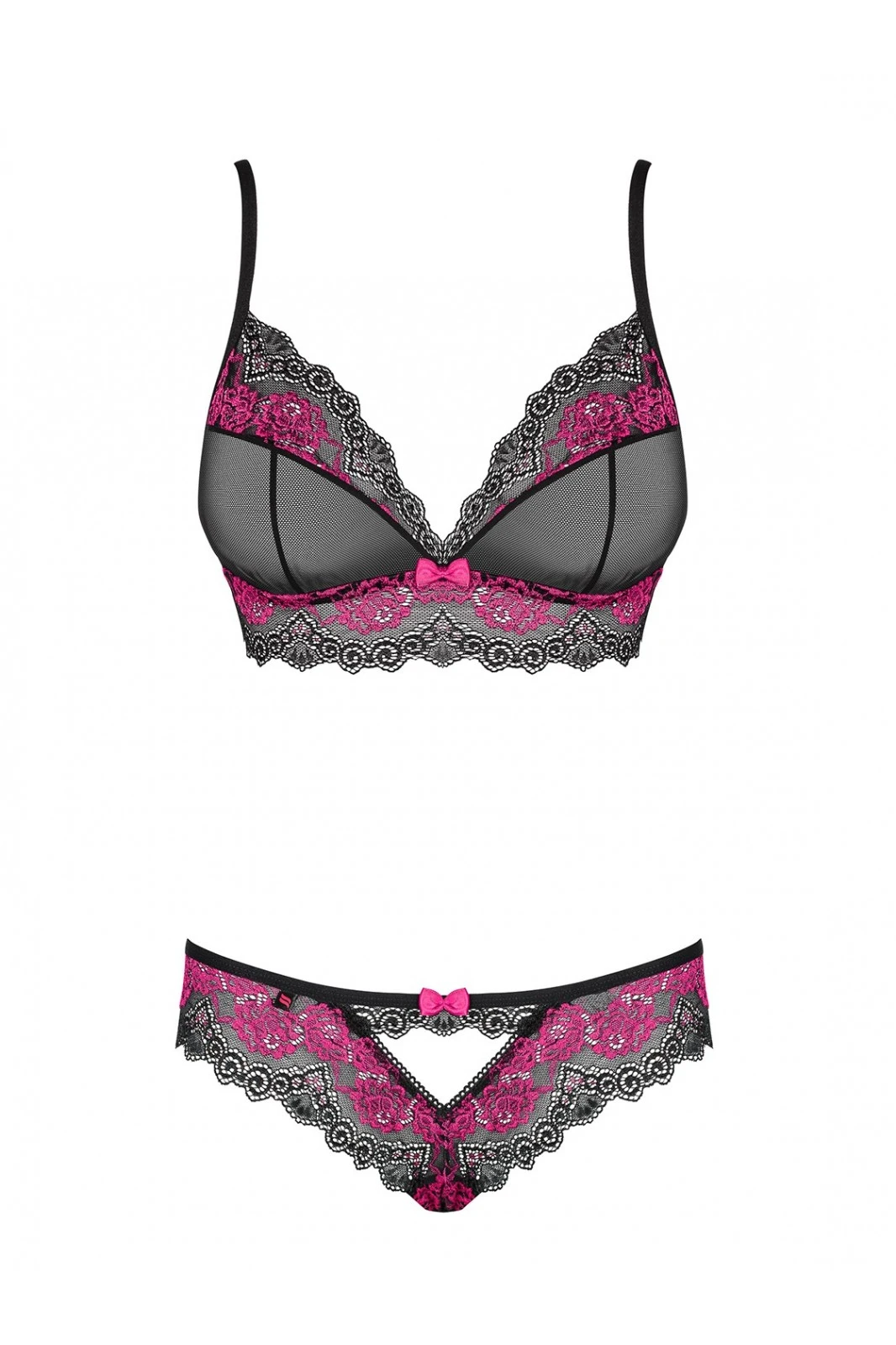 Obsessive Tulia Ensemble 2 Pcs Noir & Fuchsia 5 Obsessive Tulia Ensemble 2 Pcs Noir & Fuchsia – Image 5