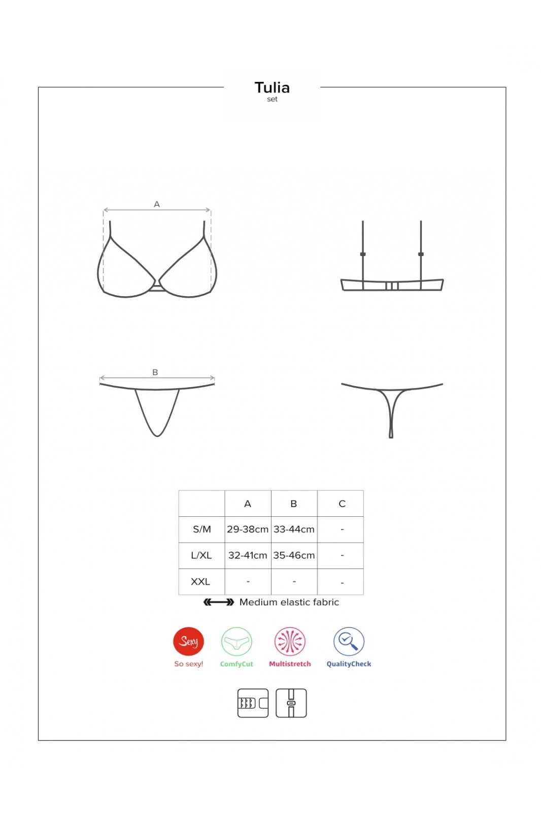 Obsessive Tulia Ensemble 2 Pcs Noir & Fuchsia 7 Obsessive Tulia Ensemble 2 Pcs Noir & Fuchsia – Image 7