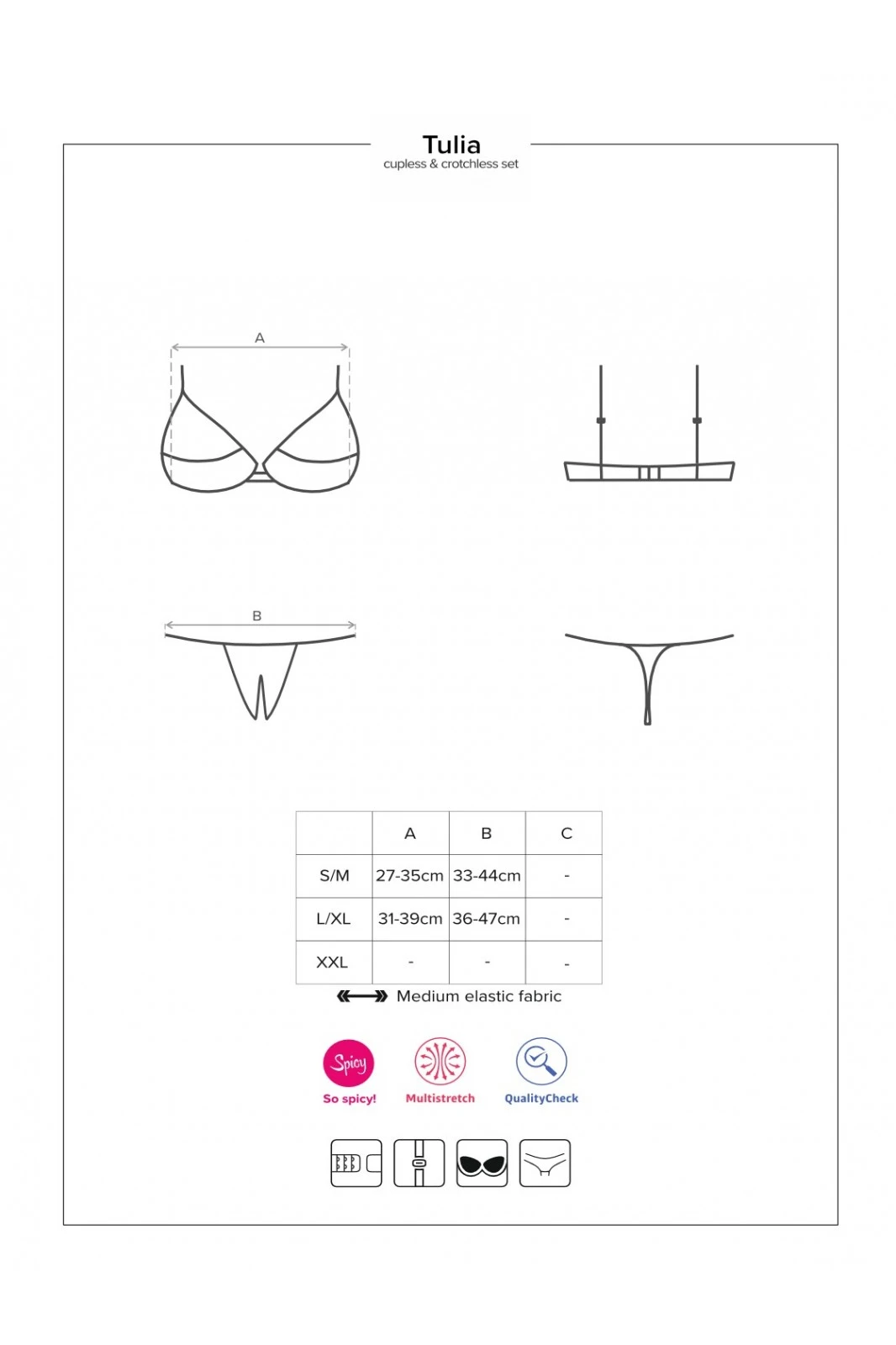 Obsessive Tulia - Ensemble Ouvert Noir & Fuchsia 2 Pcs 7 Obsessive Tulia - Ensemble Ouvert Noir & Fuchsia 2 Pcs – Image 7