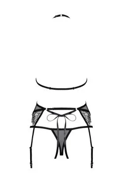 Obsessive Ensemble Trois Pièces Noir "Uniquella" 10 Obsessive Ensemble Trois Pièces Noir "Uniquella" -Promos Body lingerie Magasin uniquella ensemble 3 pcs noir 3