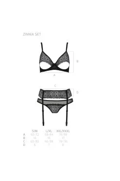 Passion Lingerie Zinnia | Ensemble Noir 3 Pcs -Promos Body lingerie Magasin zinnia ensemble 3 pcs noir 8